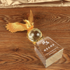 Custom Gold Metal Eagle Sculpture Trophy with Crystal World Globe Award Trophy For Business Gifts Souvenirs